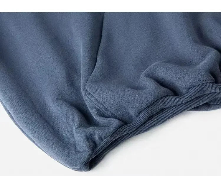 European style wide round tie pocket hoodie neutral Gothic street trend multi color fashion oversized hoodie hoodie streetwear