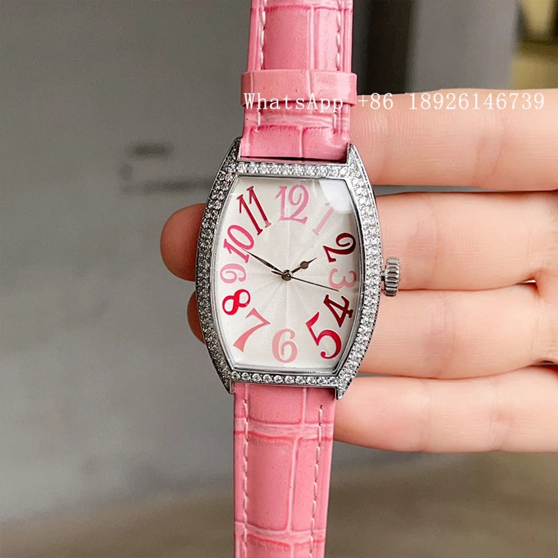 2025 luxury brand watch for lady Tonneau-shaped case quartz movement crafted by Francky Mullery inspiration