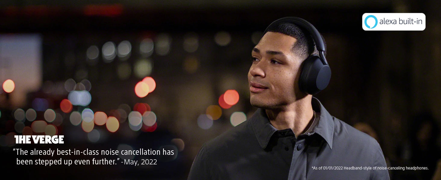 WH-1000XM5 Wireless Headphones, Noise Canceling, 30H Battery, Alexa/Google Assistant, Built-in Mic, Over-Ear Style