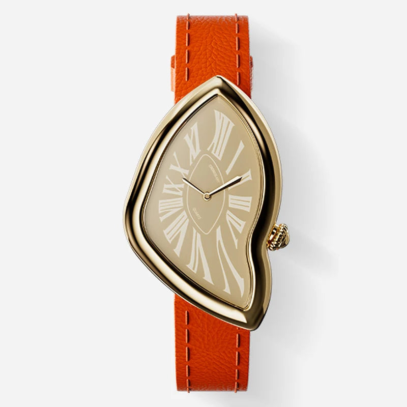 CRONUSART Women Quartz Watch 28mm*46mm Luxury Ladies Wristwatch Irregular Case Crystal Mirror Thickness 8.1mm