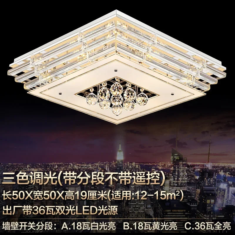 2025Crystal LED Ceiling Chandelier Living Room Decor Gold Lustre Luxury Lighting Dining Bedroom Island Light Indoor Ceiling Lamp
