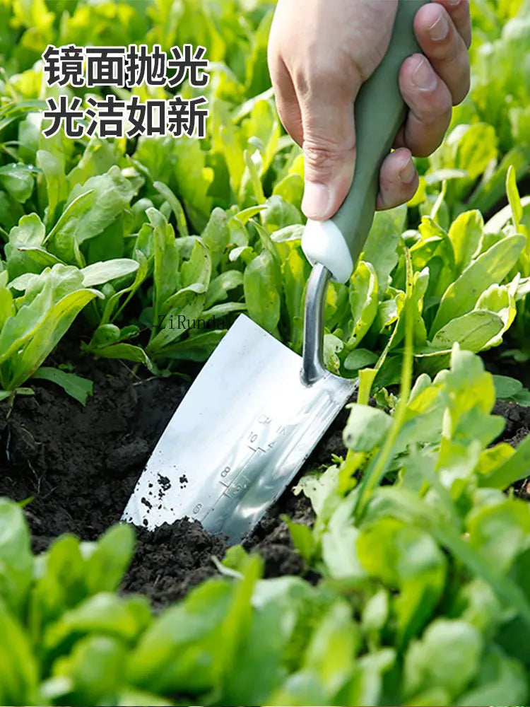 ~Gardening Stainless steel shovel tool 3-piece set Household potted plant planting flower shovel growing vegetable digging shove