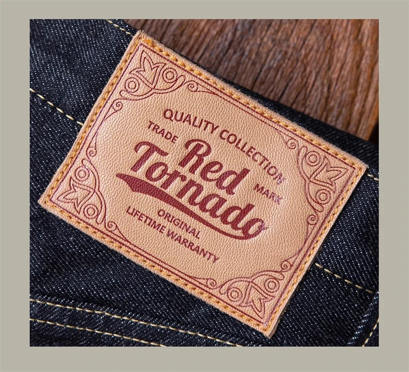 Red Tornado Lot 601B Black Jeans Straight Fit 14.5oz Selvedge Denim Pants Rinsed