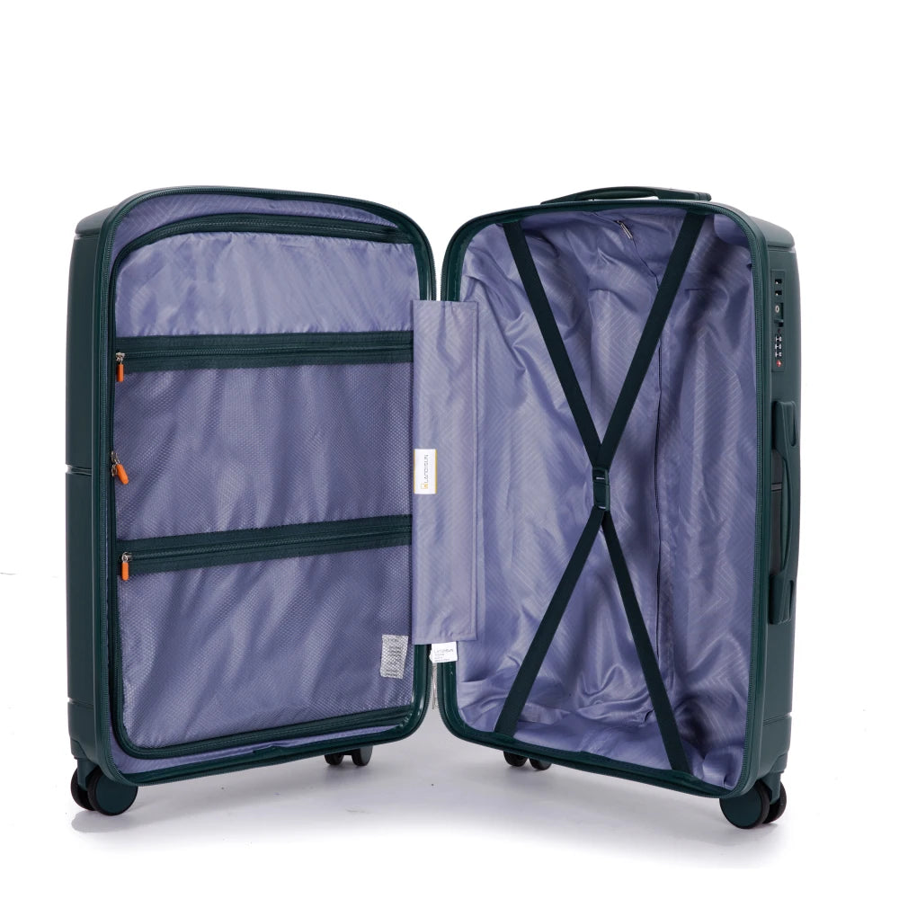 NEW Hardshell Suitcase Double Spinner Wheels PP Luggage Sets Lightweight Durable Suitcase with TSA Lock,3-Piece Set (20/24/28)