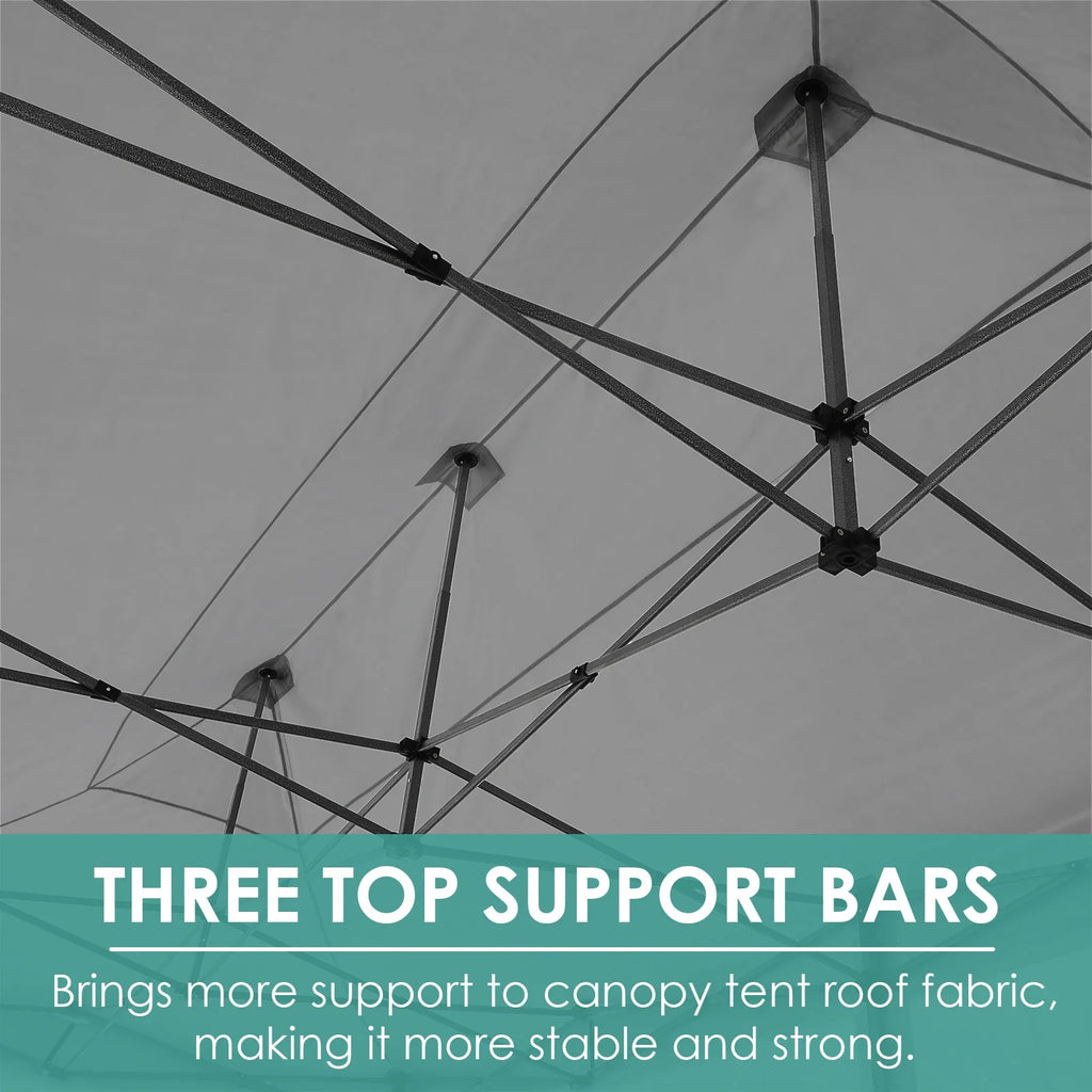 Pavilion Popup Gazebo 3x6m Waterproof Folding Gazebo Tent Party Tent with 6 Side Panels UV 50+ Height Adjustable 2-3M