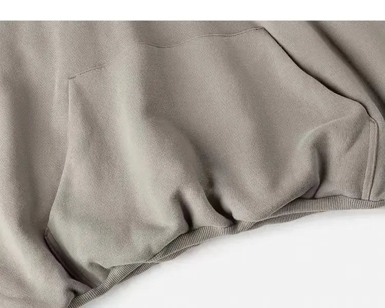 European style wide round tie pocket hoodie neutral Gothic street trend multi color fashion oversized hoodie hoodie streetwear