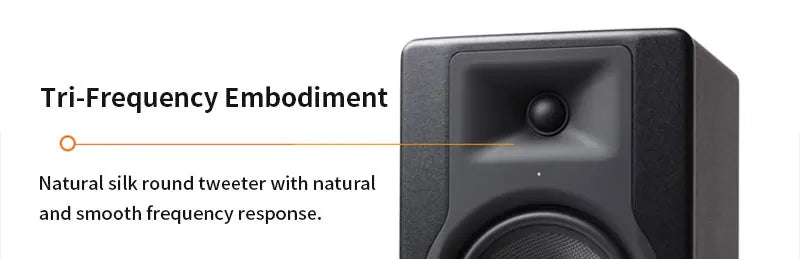5 Inch Active Speaker100W Monitor Speakers 52Hz-35kHz HiFi Audio 3-Way Sound Box XLR TRS TS For Home Theater DJ Studio Stage