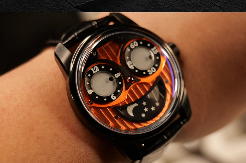 OBLVLO men's mechanical watches, automatic winding mechanical watches, novel and creative men's watches, men's timepieces, uniqu