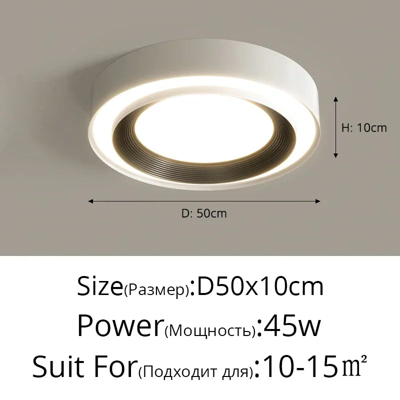 Modern LED Ceiling Lights Square Circular Shape Dimmable Ceiling Lamps Bedroom Balcony Aisle Home Indoor Lighting Ceiling Lights