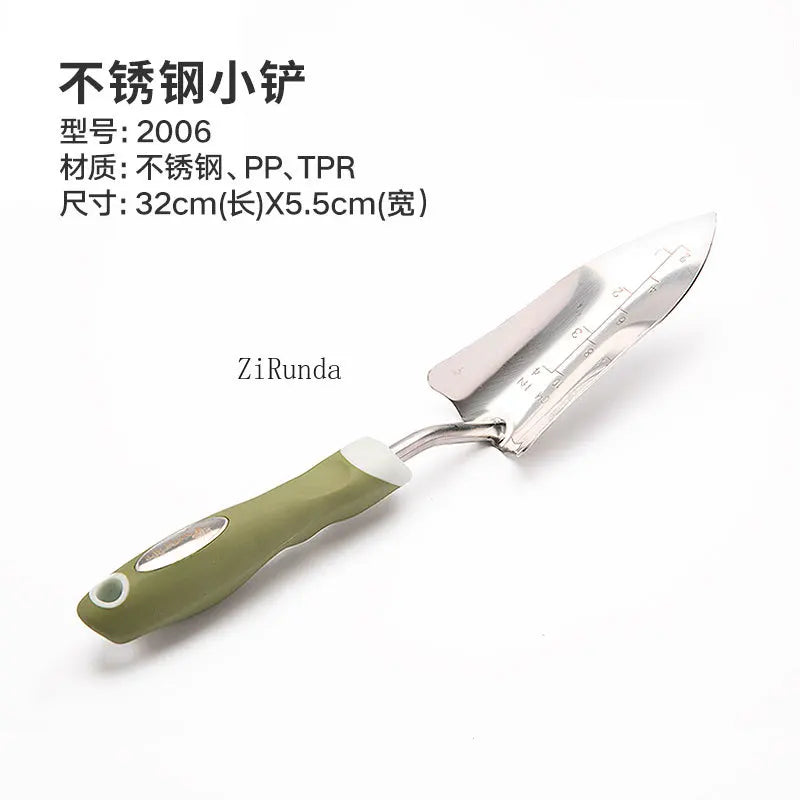 ~Gardening Stainless steel shovel tool 3-piece set Household potted plant planting flower shovel growing vegetable digging shove