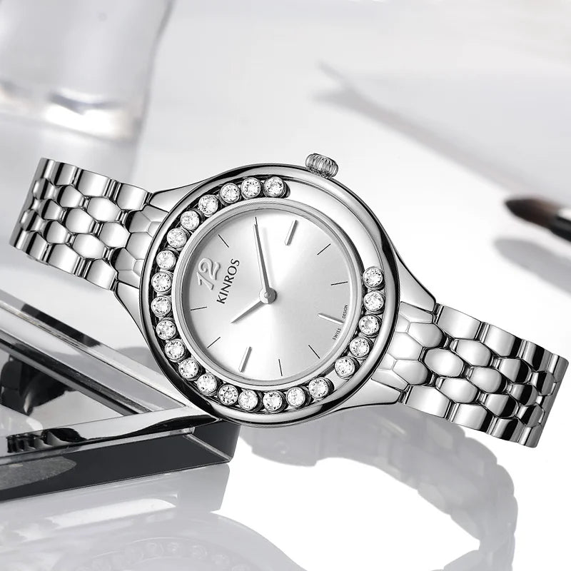 KINROS Women's pulsera Watch Accessories Elegant Luxury Diamonds, Free Shipping, Best Selling 2023, Gift, Sapphire Waterproof