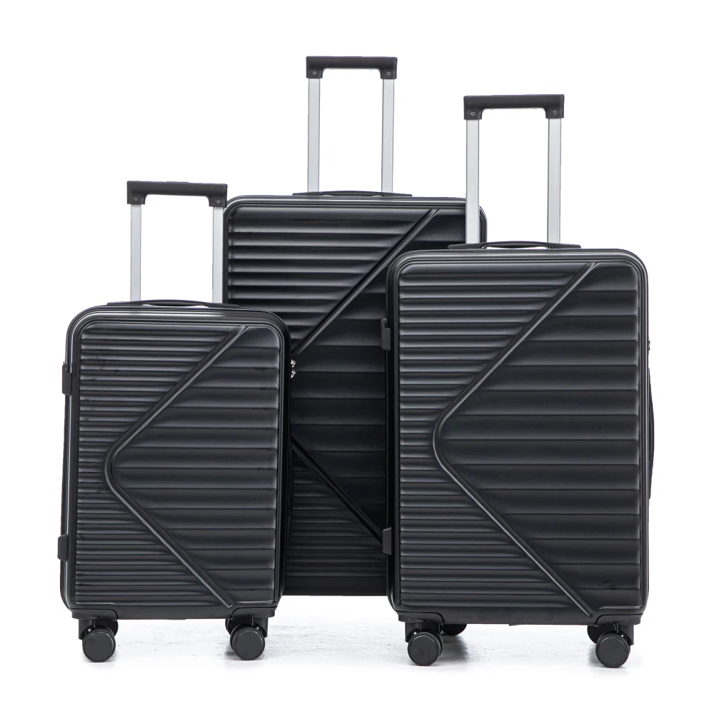 HIFINE TOURIST 20"/24"/28" 3 Pcs/set in ABS Spinner Wheel Luggage Carry on Suitcase Matching Color TSA Combination Lock