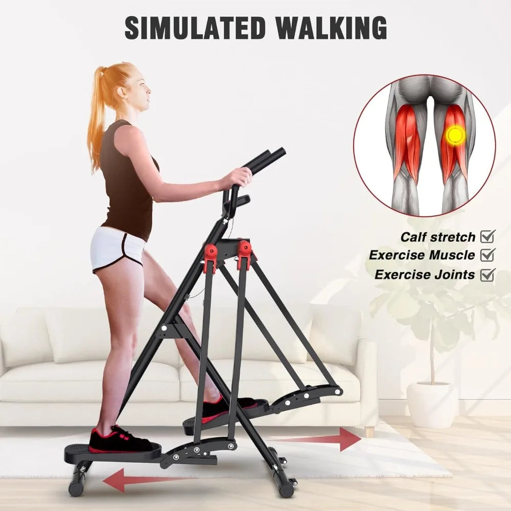 Air Walk Elliptical Glider Machine,Ellipse Home Cross-Training Arm/Leg Cardio Workout Machine for Senior & Adult,Side Sway Actio
