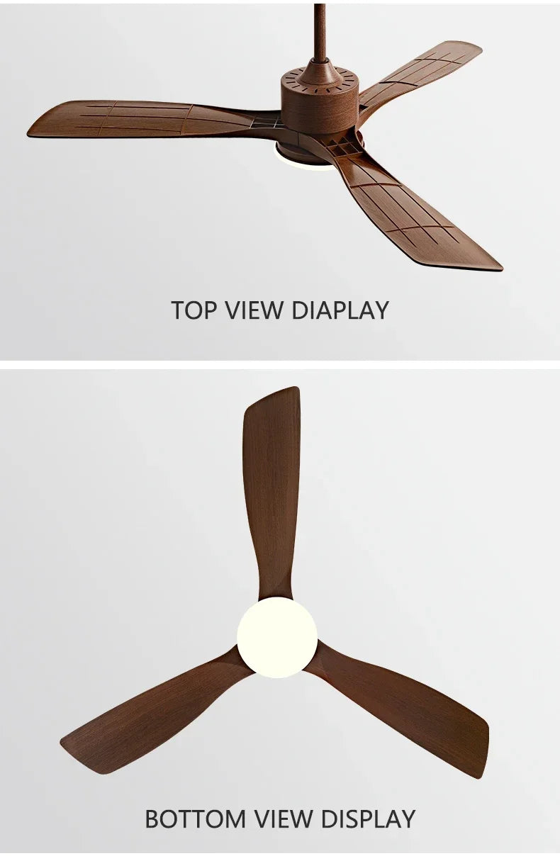 Modern Nordic Led Ceiling Fans with Lights Home Decoration Strong Wind with Focus Lamps for Kitchen Living Dining Room With Fan