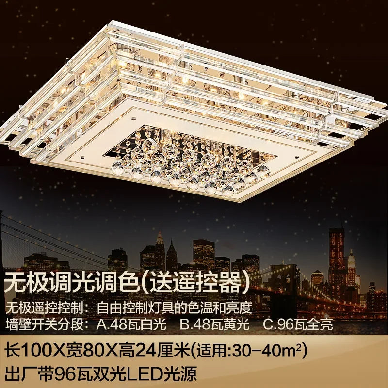 2025Crystal LED Ceiling Chandelier Living Room Decor Gold Lustre Luxury Lighting Dining Bedroom Island Light Indoor Ceiling Lamp