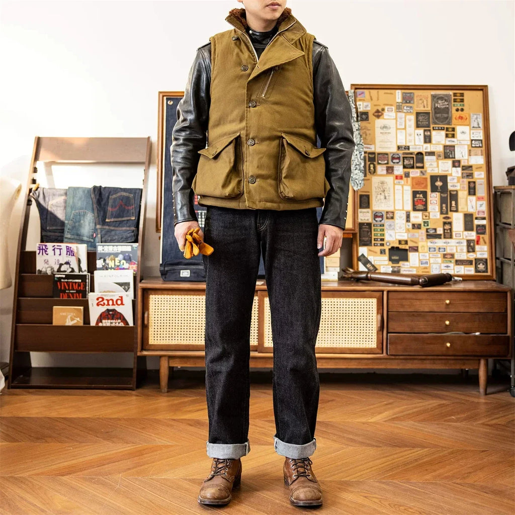 Red Tornado Lot 601B Black Jeans Straight Fit 14.5oz Selvedge Denim Pants Rinsed