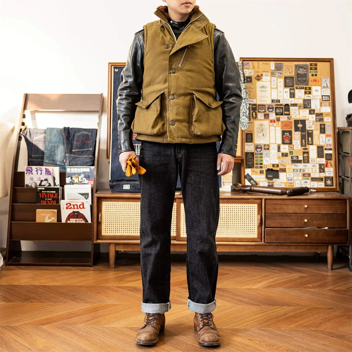 Red Tornado Lot 601B Black Jeans Straight Fit 14.5oz Selvedge Denim Pants Rinsed