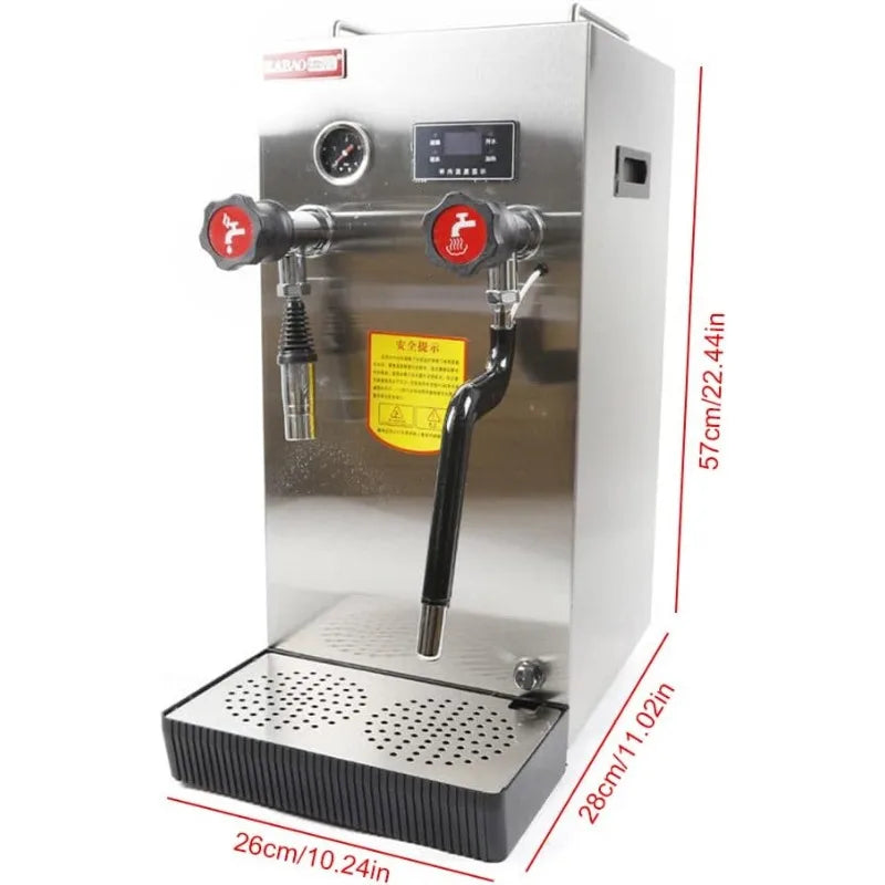 Commercial Multifunctional Milk Frother,8l Automatic Steam Boiling Water Frother Stainless Steel Steam Frother