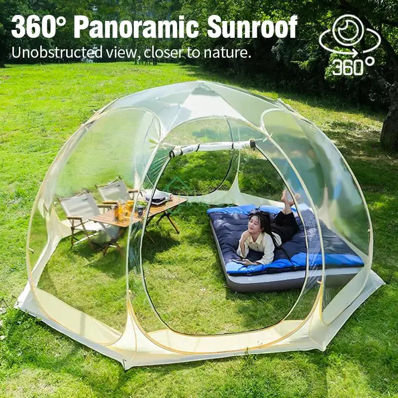 Portable Folding Transparent Outdoor Tent Starry Sky Bubble House Waterproof Winter Sunshine Windproof Camping Shade
