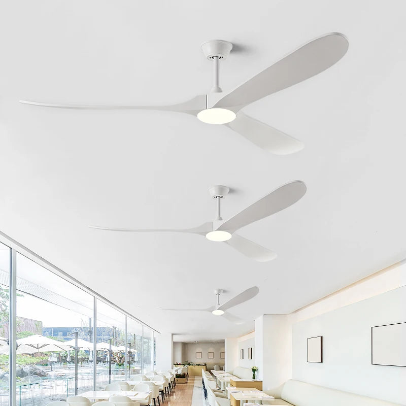88 Inch Large Ceiling Fan With Remote Control DC Motor Reverse Wood Blades Fans Lighting High Quanlity Design Wooden Fans Light