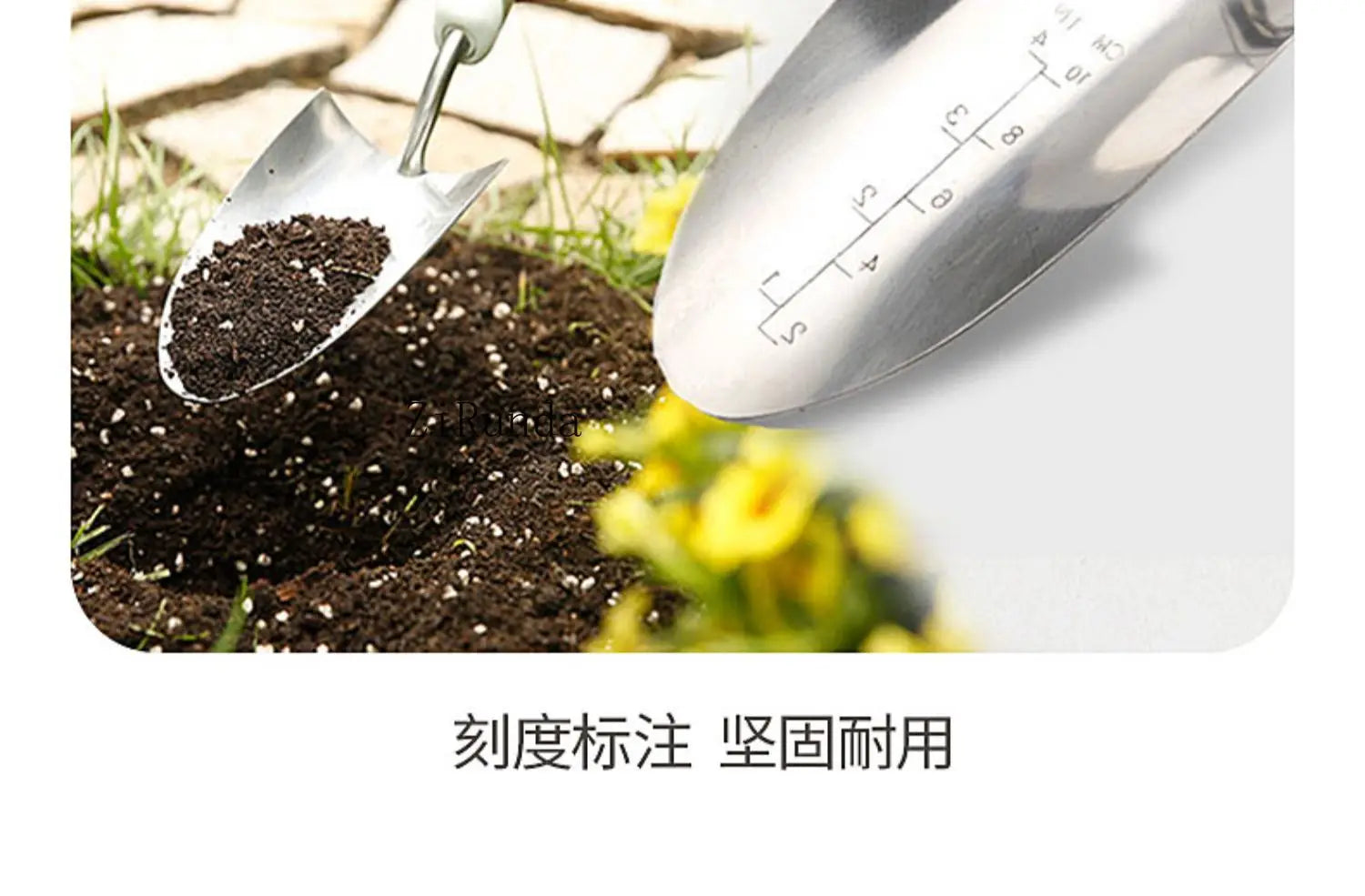 ~Gardening Stainless steel shovel tool 3-piece set Household potted plant planting flower shovel growing vegetable digging shove