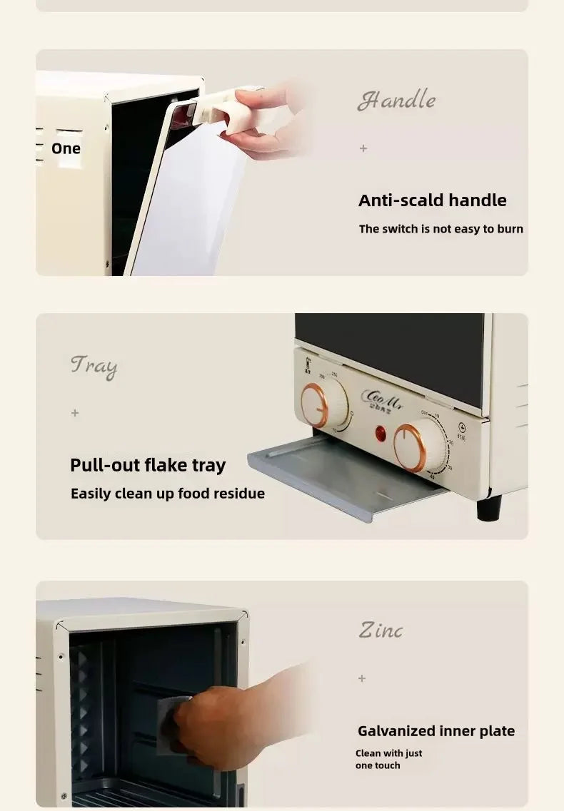 12L Electric Air Fryer Toaster Oven Mechanical 360°Baking Convection Deep Fryer Oil Free Large Capacity Kitchen Appliance