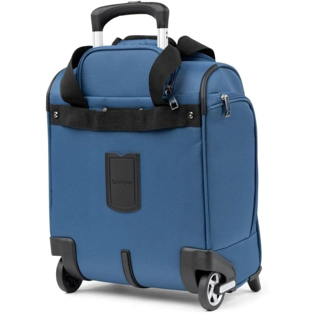 Lightweight Compact Rolling Underseat Carry-On Upright 2-Wheel Bag, Unisex, Ensign Blue, Softside Luggage for Travel