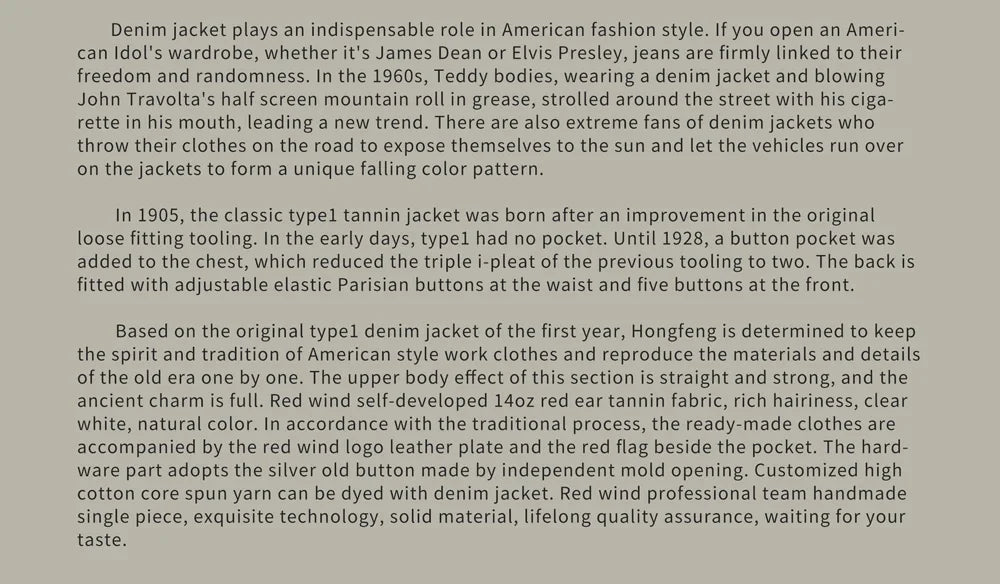 Red Tornado 506XX Jean Jacket American Casual Style Type 1 Selvedge Denim Blouse