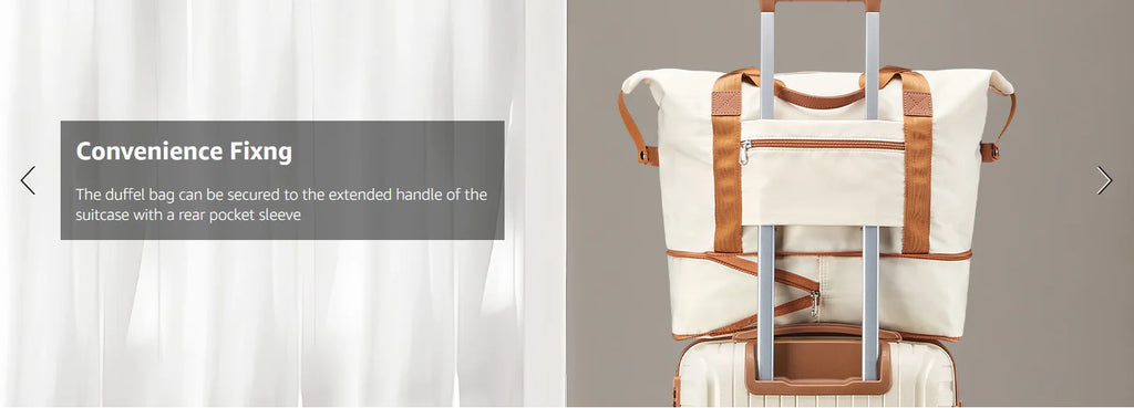 PP Hard Shell Lightweight Durable Luggage Sets, Travel Suitcase with Duffel Bag and Toiletry Bag, TSA Lock, Spinner Wheels