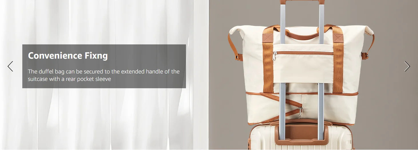 PP Hard Shell Lightweight Durable Luggage Sets, Travel Suitcase with Duffel Bag and Toiletry Bag, TSA Lock, Spinner Wheels