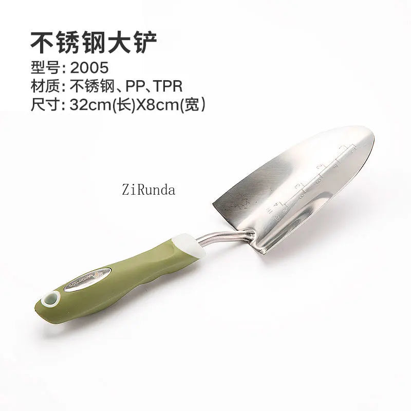 ~Gardening Stainless steel shovel tool 3-piece set Household potted plant planting flower shovel growing vegetable digging shove