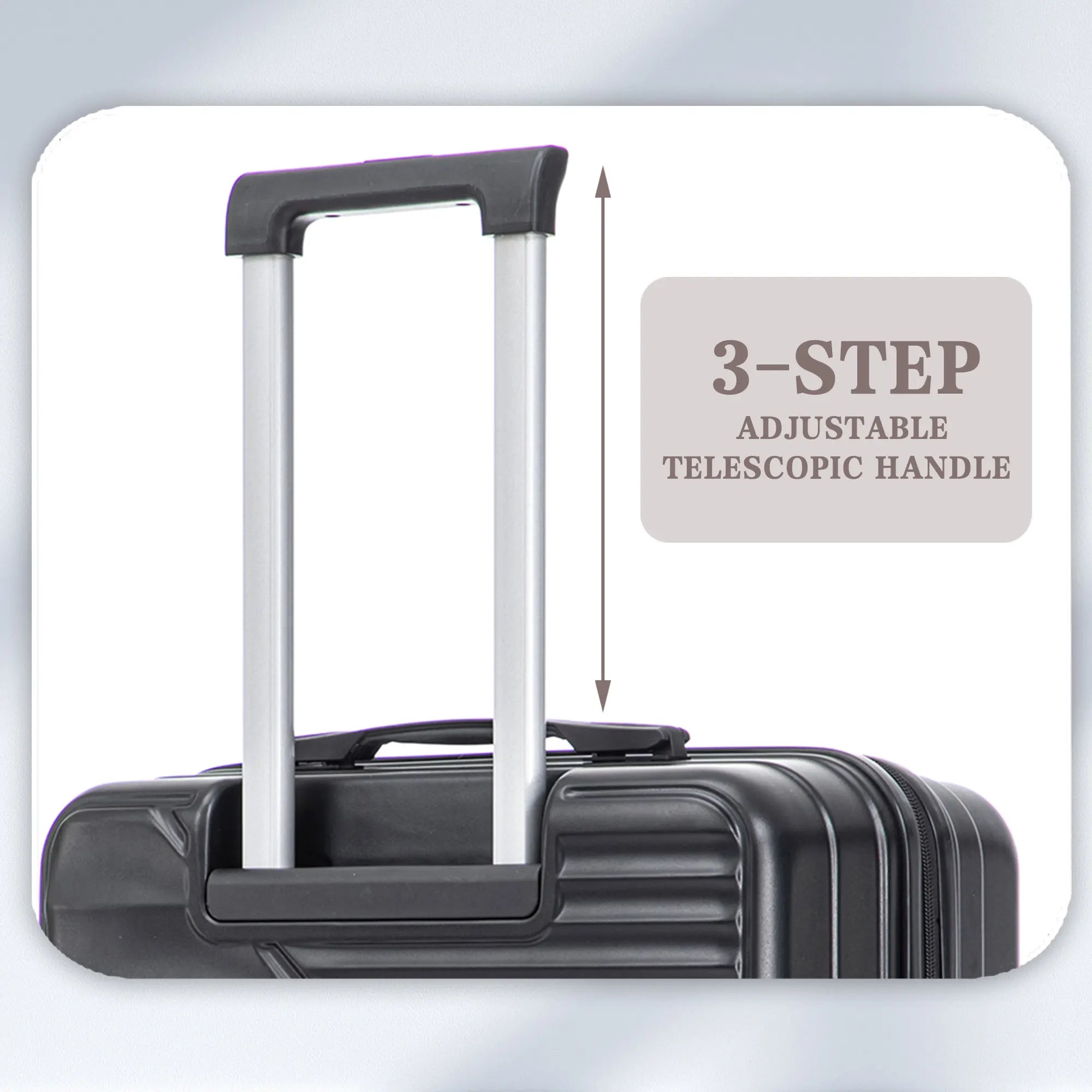 HIFINE TOURIST 20"/24"/28" 3 Pcs/set in ABS Spinner Wheel Luggage Carry on Suitcase Matching Color TSA Combination Lock