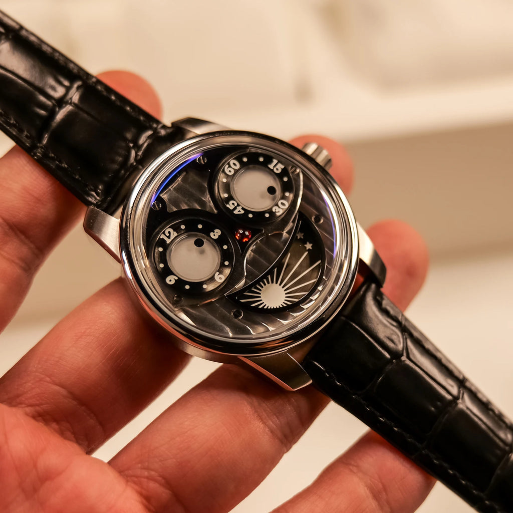 OBLVLO men's mechanical watches, automatic winding mechanical watches, novel and creative men's watches, men's timepieces, uniqu