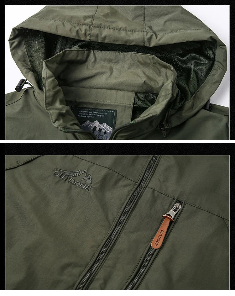 Men's Sports Jacket Men's 2025 Spring and Autumn New Solid Color Casual Windproof and Waterproof Jacket Winter Jacket